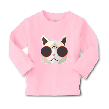 Baby Clothes Cat Head with Sun Glass Boy & Girl Clothes Cotton