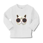 Baby Clothes Cat Head with Sun Glass Boy & Girl Clothes Cotton - Cute Rascals