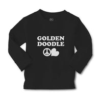 Baby Clothes Golden Doodle Pet Animal Dog Name with Heart and Peace Symbol - Cute Rascals