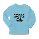 Baby Clothes Golden Doodle Pet Animal Dog Name with Heart and Peace Symbol - Cute Rascals