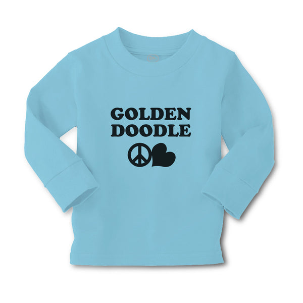 Baby Clothes Golden Doodle Pet Animal Dog Name with Heart and Peace Symbol - Cute Rascals