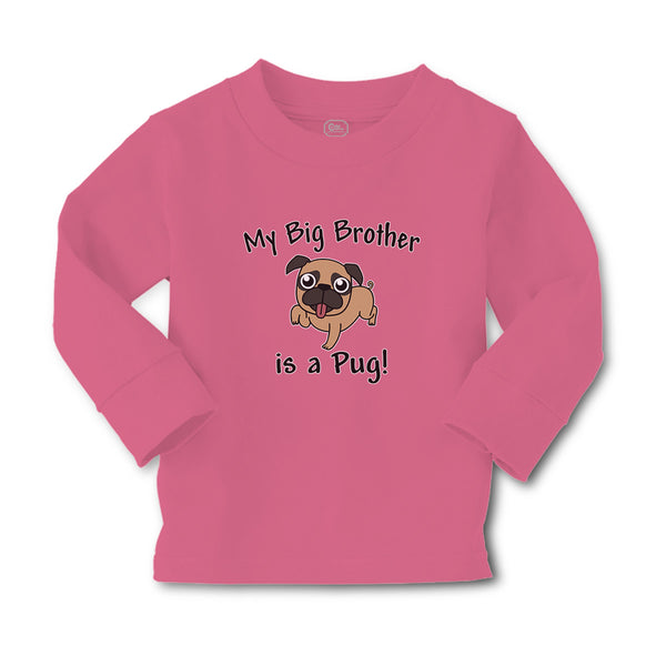 Baby Clothes My Big Brother Is A Pug! Pet Animal Dog with Tongue out Cotton - Cute Rascals