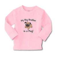 Baby Clothes My Big Brother Is A Pug! Pet Animal Dog with Tongue out Cotton - Cute Rascals