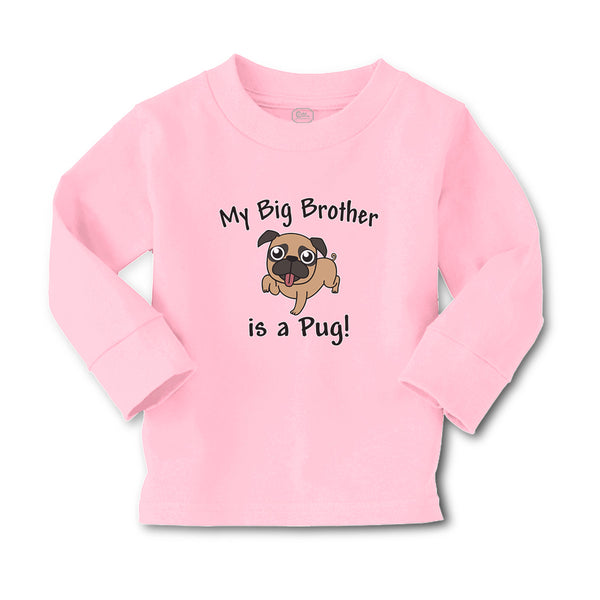 Baby Clothes My Big Brother Is A Pug! Pet Animal Dog with Tongue out Cotton - Cute Rascals