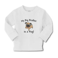 Baby Clothes My Big Brother Is A Pug! Pet Animal Dog with Tongue out Cotton - Cute Rascals