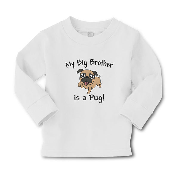 Baby Clothes My Big Brother Is A Pug! Pet Animal Dog with Tongue out Cotton - Cute Rascals