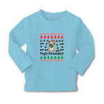 Baby Clothes Pugly Sweatshirt Dog with Christmas Hat and Bones and Paw Cotton - Cute Rascals