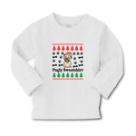 Baby Clothes Pugly Sweatshirt Dog with Christmas Hat and Bones and Paw Cotton - Cute Rascals