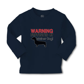 Baby Clothes Warning Protected by Weiner Dog! Boy & Girl Clothes Cotton