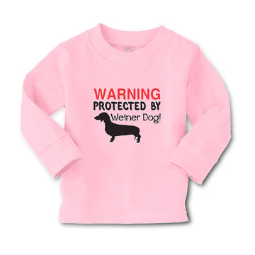 Baby Clothes Warning Protected by Weiner Dog! Boy & Girl Clothes Cotton