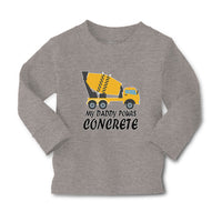Baby Clothes My Daddy Pours Concrete Profession with Working Vehicle Cotton - Cute Rascals