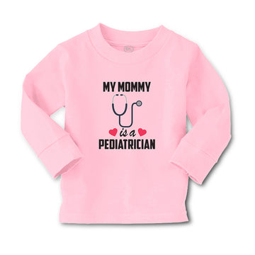 Baby Clothes My Mommy Is A Pediatrician with Stethoscope and Red Hearts Cotton