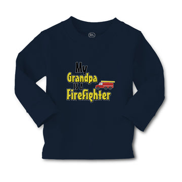 Baby Clothes My Grandpa Is A Firefighter Profession with Working Vehicle Cotton