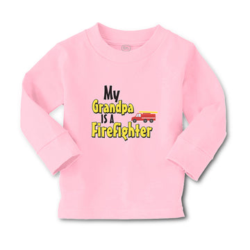 Baby Clothes My Grandpa Is A Firefighter Profession with Working Vehicle Cotton