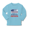 Baby Clothes My Uncle Is A Firefighter with Country Flag Boy & Girl Clothes