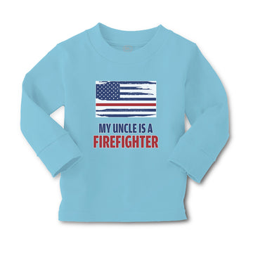 Baby Clothes My Uncle Is A Firefighter with Country Flag Boy & Girl Clothes