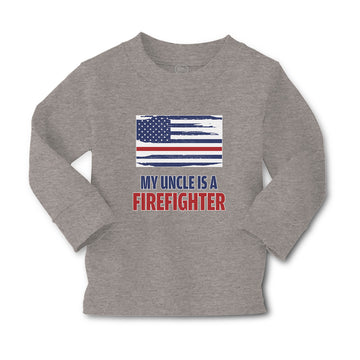 Baby Clothes My Uncle Is A Firefighter with Country Flag Boy & Girl Clothes