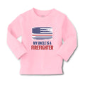 Baby Clothes My Uncle Is A Firefighter with Country Flag Boy & Girl Clothes