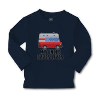 Baby Clothes My Uncle Saves Lives Profession Firefighter and Working Vehicle - Cute Rascals