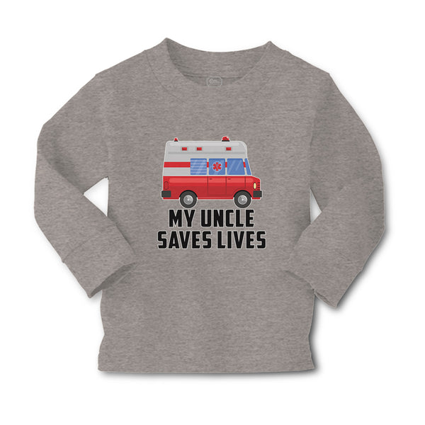 Baby Clothes My Uncle Saves Lives Profession Firefighter and Working Vehicle - Cute Rascals