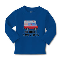 Baby Clothes My Uncle Saves Lives Profession Firefighter and Working Vehicle - Cute Rascals
