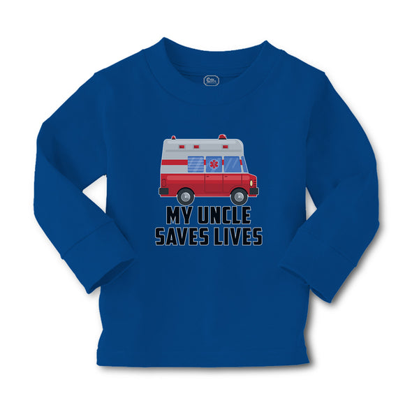 Baby Clothes My Uncle Saves Lives Profession Firefighter and Working Vehicle - Cute Rascals