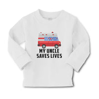 Baby Clothes My Uncle Saves Lives Profession Firefighter and Working Vehicle - Cute Rascals