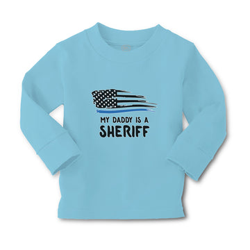 Baby Clothes My Daddy Is A Sheriff Country Police Flag Boy & Girl Clothes Cotton