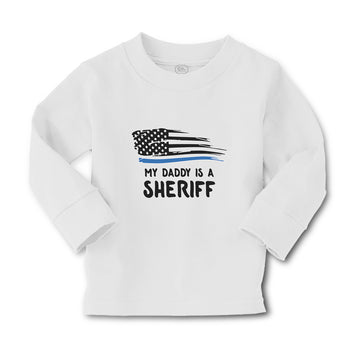 Baby Clothes My Daddy Is A Sheriff Country Police Flag Boy & Girl Clothes Cotton