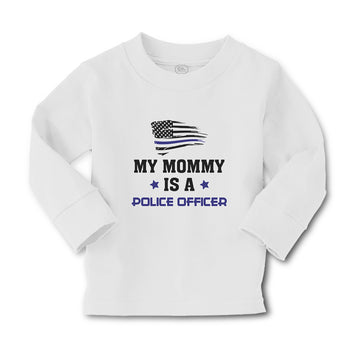 Baby Clothes My Mommy Is A Police Officer Flag and Star Boy & Girl Clothes