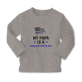 Baby Clothes My Papa Is A Police Officer Country Flag and Star Cotton