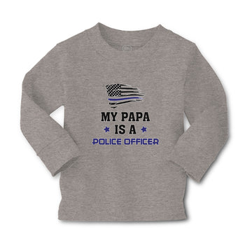 Baby Clothes My Papa Is A Police Officer Country Flag and Star Cotton