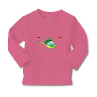 Baby Clothes Helicopter with Face Green Cars & Transportation Helicopter Cotton - Cute Rascals