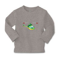 Baby Clothes Helicopter with Face Green Cars & Transportation Helicopter Cotton - Cute Rascals