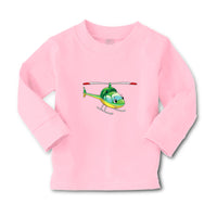 Baby Clothes Helicopter with Face Green Cars & Transportation Helicopter Cotton - Cute Rascals