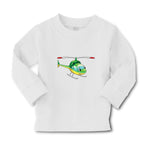 Baby Clothes Helicopter with Face Green Cars & Transportation Helicopter Cotton - Cute Rascals