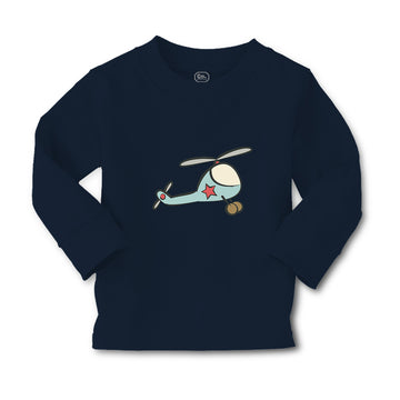 Baby Clothes Little Helicopter with Star Cars & Transportation Helicopter Cotton