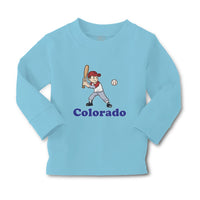 Baby Clothes Colorado Boy Playing Baseball Sport Bat and Ball Boy & Girl Clothes - Cute Rascals