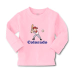 Baby Clothes Colorado Boy Playing Baseball Sport Bat and Ball Boy & Girl Clothes - Cute Rascals
