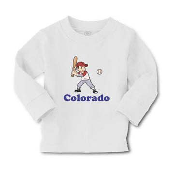 Baby Clothes Colorado Boy Playing Baseball Sport Bat and Ball Boy & Girl Clothes
