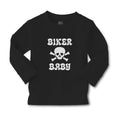 Baby Clothes Biker Baby Crossbone Skull in Silhouette Boy & Girl Clothes Cotton