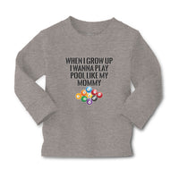 Baby Clothes When I Grow up I Wanna Play Pool like My Mommy Sport Tenpin Balls - Cute Rascals
