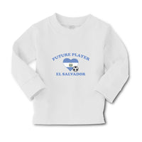 Baby Clothes Future Player El Salvador Heart Flag Sports Football Ball Cotton - Cute Rascals
