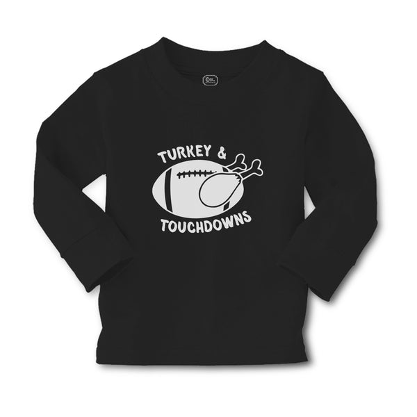 Baby Clothes Turkey & Touchdowns Sport Rugby Ball with Chicken Silhouette Cotton - Cute Rascals