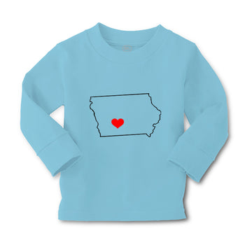 Baby Clothes Iowa Heart Love States Boy & Girl Clothes Cotton