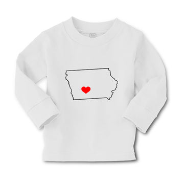 Baby Clothes Iowa Heart Love States Boy & Girl Clothes Cotton