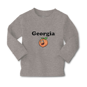 Baby Clothes Georgia Country Name with Pumpkin Funny Face Boy & Girl Clothes