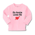 Baby Clothes My Auntie Loves Me An Heart Symbol with Arrow Boy & Girl Clothes - Cute Rascals