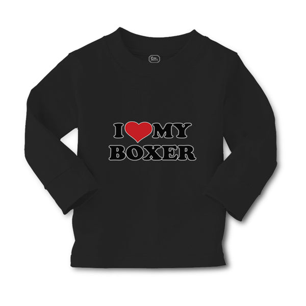 Baby Clothes I Love My Boxer Dog Lover Pet Boy & Girl Clothes Cotton - Cute Rascals