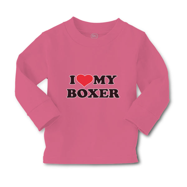 Baby Clothes I Love My Boxer Dog Lover Pet Boy & Girl Clothes Cotton - Cute Rascals